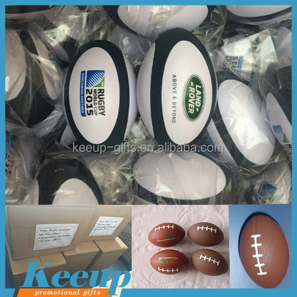 popular design custom pu foam rugby stress ball