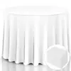 Wedding party 120 round white sequin polyester tablecloth table clothes