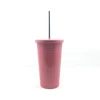 double wall insulated vacuum stainless steel coffee mug with straw