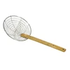 Wholesale Kitchen Utensils Stainless Steel Bamboo Skimmers With Handle