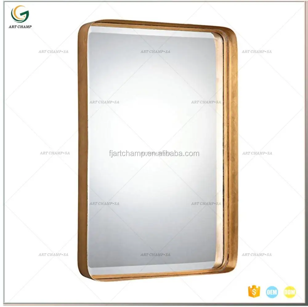 handicraft antique gold metal frame wall mirror for hotel decors