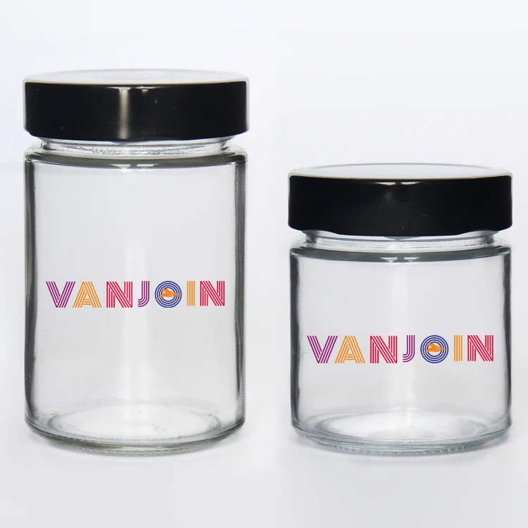 Glass material and food use 70mm neck honey glass jar with logo and deep metal lid, Clear, also can be customized
Glass material and food use 70mm neck honey glass jar with logo and deep metal lid, Clear, also can be customized