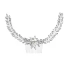 Fashion Cheap Hair Accessories Bride Silver Leaf Barrettes Hair Accessories