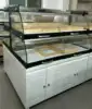Commercial glass wooden Display Stand, supermarket bread cake display cabinet