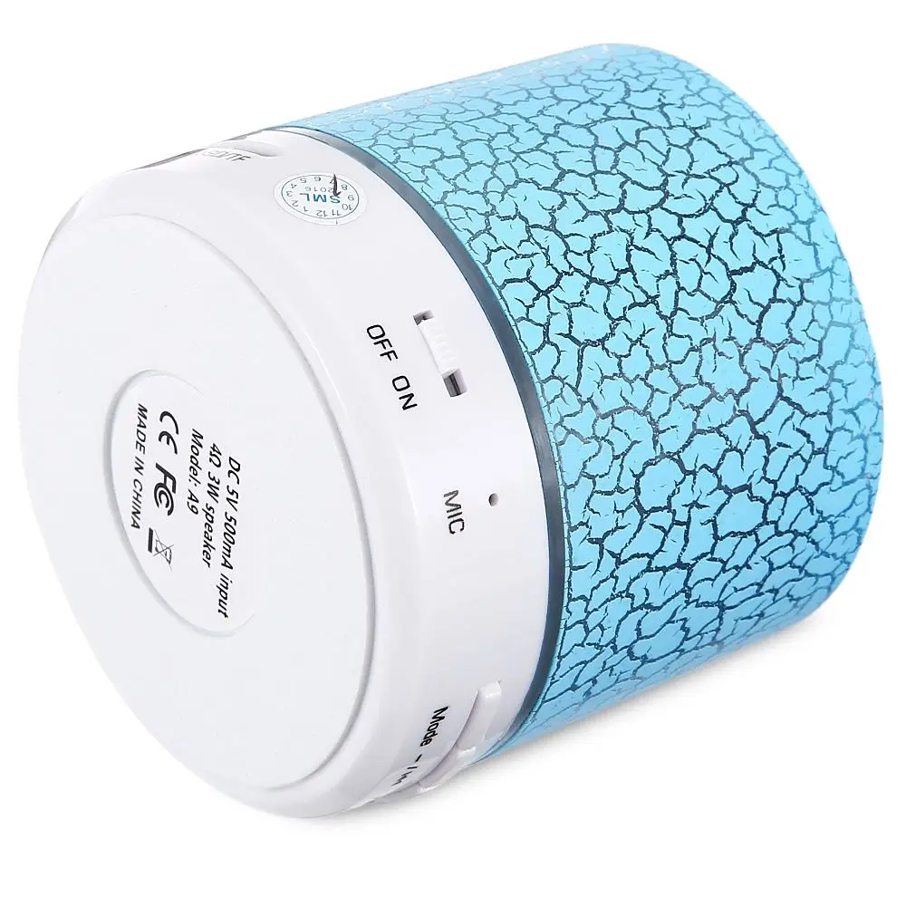 best selling mini crack speaker colorful LED Blue tooth wireless portable Speaker A9 - ANKUX.COM