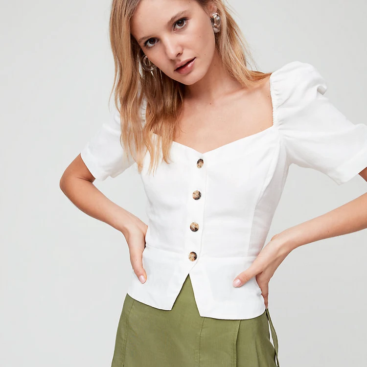 wholesale latest fashion classic sexy square collar short sleeves top & blouse, Customized color
wholesale latest fashion classic sexy square collar short sleeves top & blouse, Customized color