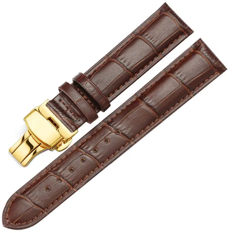 GETALI top layer leather strap double button butterfly buckle rose gold GT003 watch accessories, Black;brown
GETALI top layer leather strap double button butterfly buckle rose gold GT003 watch accessories, Black;brown