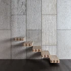 floating staircase/solid wood stair treads