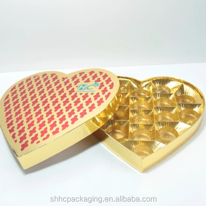 luxury gift empty heart shaped chocolate box chocolate paper 