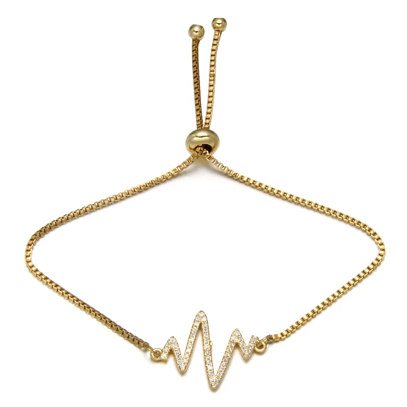 Stainless Steel Gold Latest Style Fashion Creative Electrocardiogram Bracelet
Stainless Steel Gold Latest Style Fashion Creative Electrocardiogram Bracelet