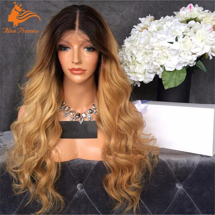 Ombre 1bT27 Blonde Color Brazilian Hair Full Lace Wigs Virgin Human Hair Wave Lace Wigs For Black Women
Ombre 1bT27 Blonde Color Brazilian Hair Full Lace Wigs Virgin Human Hair Wave Lace Wigs For Black Women