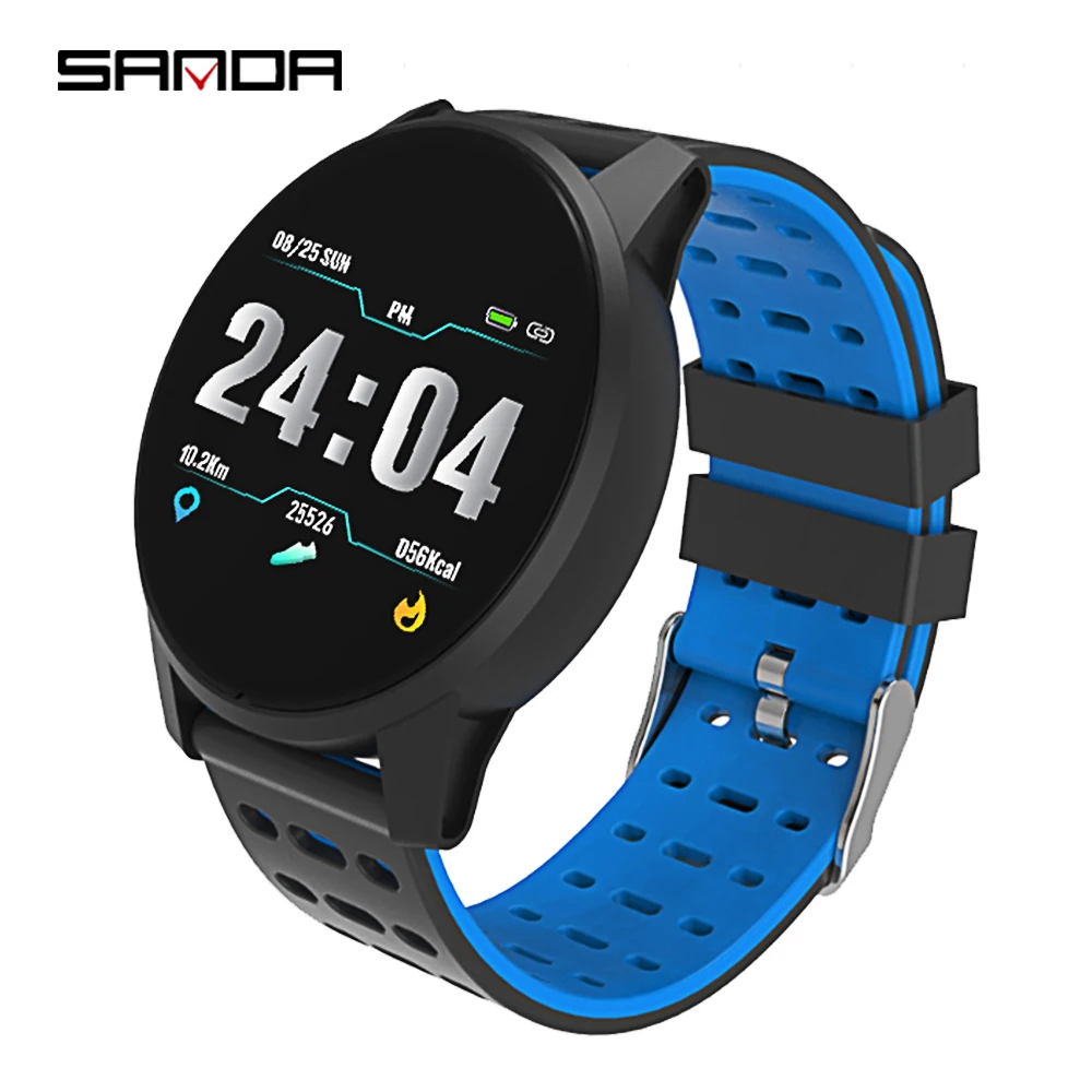 SANDA B2 Men Women Fashion Multi-function Sleep Tracker Digital Watch Smart Hear Rate Monitor Silicone Sport Watch, 4 colors