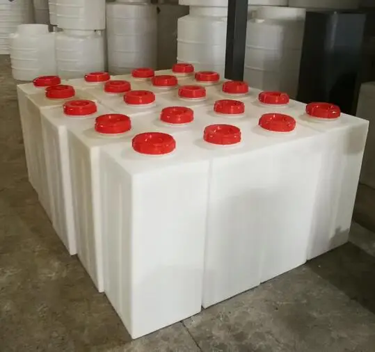 80 litros de plástico de calidad alimentaria rectangular de dosificación química tambor tambores de plástico