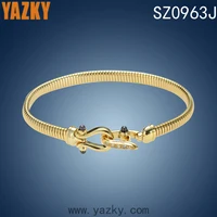 Unique Design Open Bangle With Zircons
