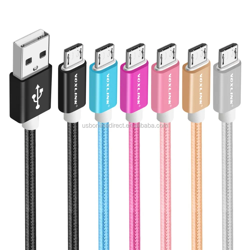 Voxlink 1m aluminum color cotton charging cable for android phones universal cable usb Silver color
Voxlink 1m aluminum color cotton charging cable for android phones universal cable usb Silver color
