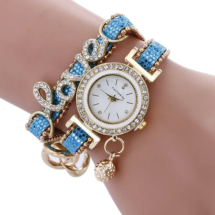 WISH hot sale new creative alloy diamond LOVER bracelet watch student ladies watch, Many colour or customized color
WISH hot sale new creative alloy diamond LOVER bracelet watch student ladies watch, Many colour or customized color