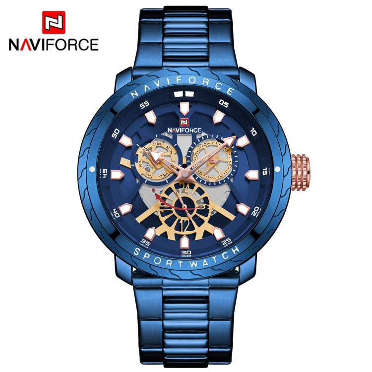 NAVIFORCE 9158 Top Brand Luxury Men's Watch Creative Military Sport Chronograph Quartz Wristwatch Waterproof Watches Clock male
NAVIFORCE 9158 Top Brand Luxury Men's Watch Creative Military Sport Chronograph Quartz Wristwatch Waterproof Watches Clock male