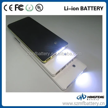 promotional gift power bank with led light double