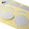 OEM Supplier Custom Adhesive Die Cut 3D Raised Lovely Embossed Logo Matte Silver Foil Label Stickers