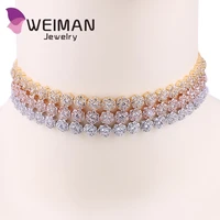Factory Direct Sale Cake Flower Cubic Zirconia CZ Crystal Choker Necklace for Women
Factory Direct Sale Cake Flower Cubic Zirconia CZ Crystal Choker Necklace for Women
