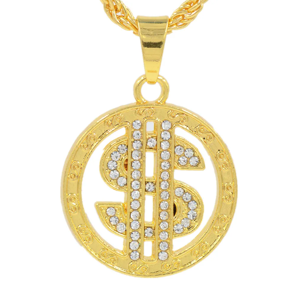 Hot selling hiphop jewelry money sign necklace crystal gold plated pendant necklace, Gold plated necklace
Hot selling hiphop jewelry money sign necklace crystal gold plated pendant necklace, Gold plated necklace