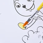 OEM Logo Wholesale Animal Design Water Painting Coloring Drawing Book with Brush for Kids
