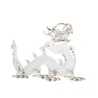 Animal shaped horse cow dragon shaped clear glass wine liquor bottles