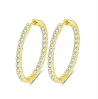 RINNTIN OE137 High Quality Jewellery 18k Gold lating Jewelry Hoop Earrings for Women
