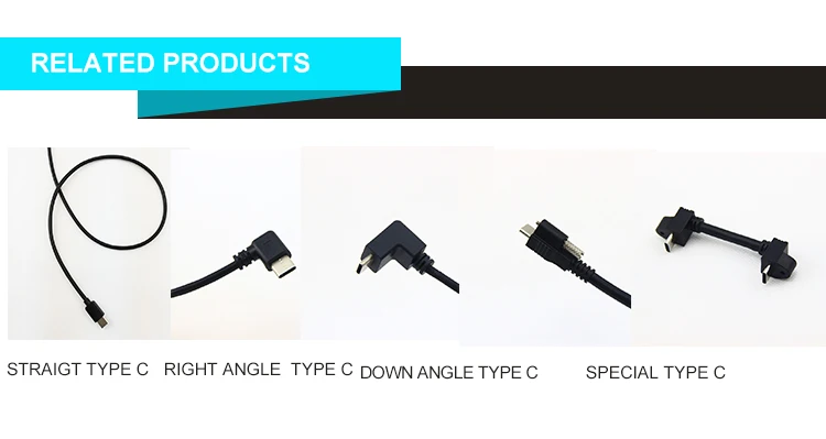 Left/Right angle micro USB B to USB 3.1 Type C cable