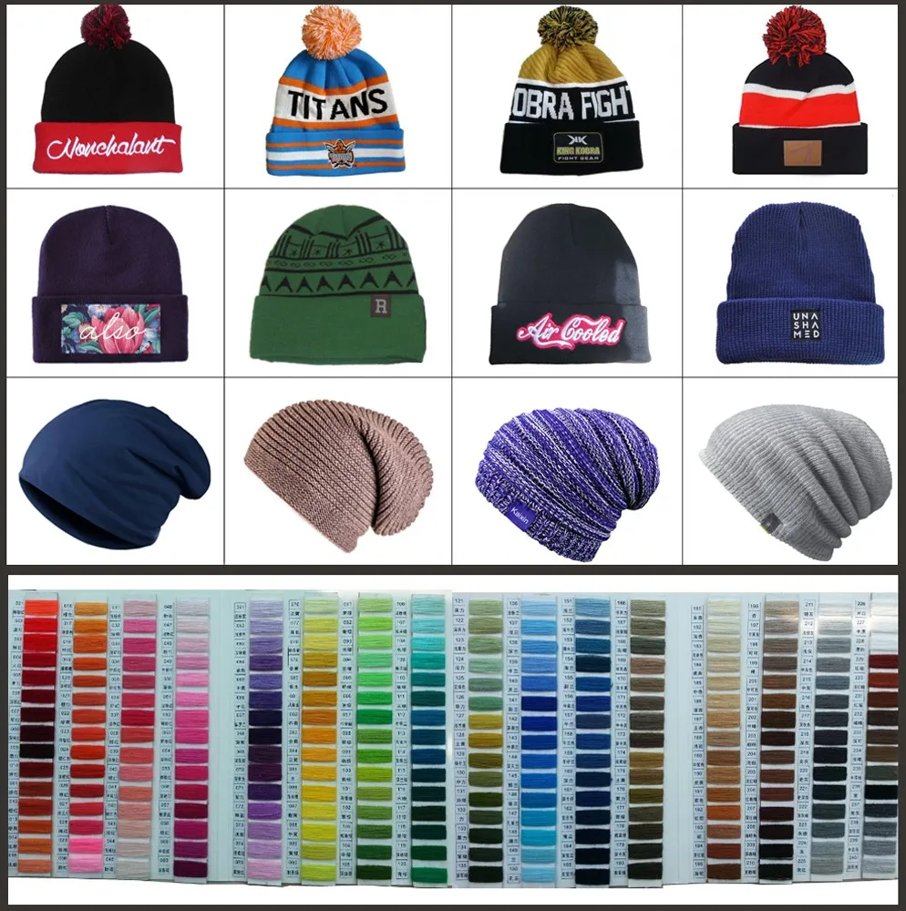 Custom Logo Wholesale High Quality Luxury Brand Name Adult Unisex Made Custom 100% Cotton Winter Knitted Beanie Hats  