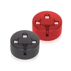 USB Charger Cable Retractable 3 in 1 Multiple Charging Cord Adapter with Mini Type C Micro