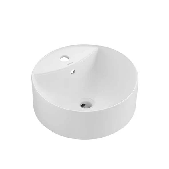 NT25 ANNWA  Ceramic White Round Bathroom Single Hole Art Wash Basin