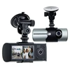Full HD Car Camera Dual Lens Dash Car Camera DVR Dashboard 3D LCD Cam Video Recording Digital Zoom GPS Track Driving Recorder