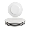 Wholesale ceramic plate cheap bulk flat white porcelain dinner plates for wedding