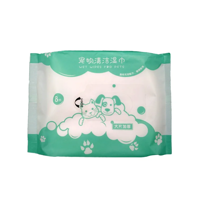 100% Bamboo Fabric Pet Wet Wipes Safe 