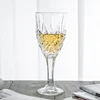 Hot sale unique 10oz Transparent Glass Engraved Wine Glasses