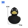 Rotocasting vinyl toy kids bath rubber black duck with golden beak