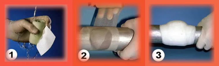 Emergency Water Activated Fiberglass Fix Pipe Repair Wrap Tape Pipe Repair Bandage