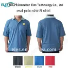 ESD POLO shirt Blue unisex knitted fabric Anti-static Polo shirt other colors available