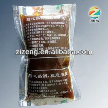 Microwaveable Plastic Packing bag for liquid herbal medicine with 120 degree high temperature resistance