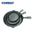 Cast iron black Fry Pan with cast iron handle