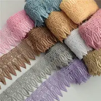 

3.5'' Wide Daisy Venice Applique / Venise chemical Lace trim DIY crafted Fabric sewing 10colors in stock