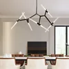 Post-modern acrylic chandeliers art hanging light creative Zinc alloy branch chandelier ETL89063