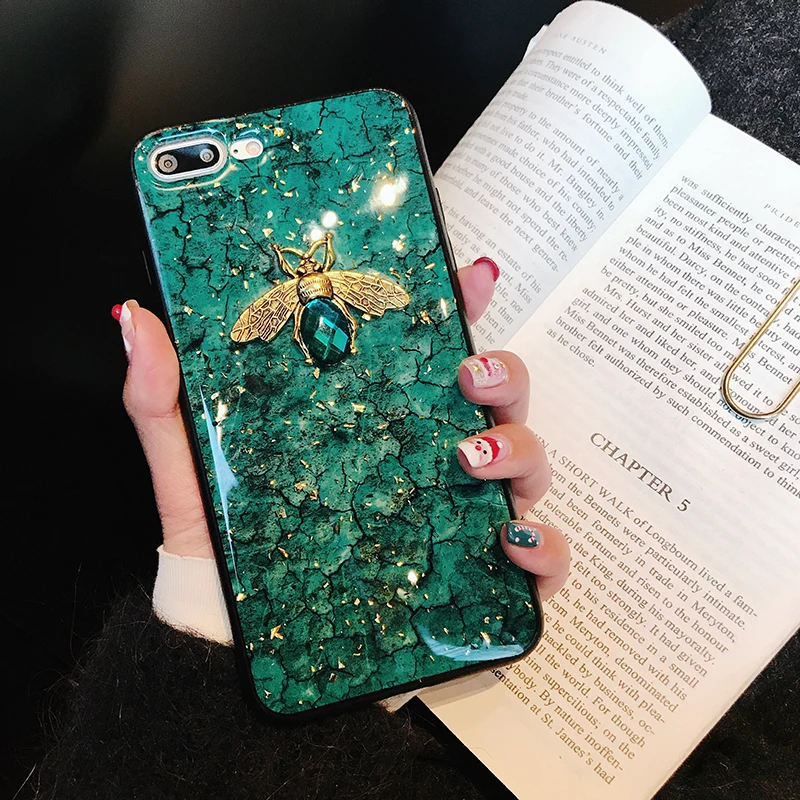 Luxury Diamond Bee Marble Glitter Silicone case for iphone 7 8 6 plus X XR XS MAX Cover for samsung galaxy S8 S9 Note 9 S10 E
Luxury Diamond Bee Marble Glitter Silicone case for iphone 7 8 6 plus X XR XS MAX Cover for samsung galaxy S8 S9 Note 9 S10 E