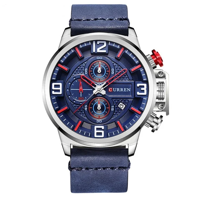 CURREN 8278 Brand Simple Classic Leather Strap Quartz Chronograph Watch Military Sports Watches Men Relogio Masculino, 5-color
CURREN 8278 Brand Simple Classic Leather Strap Quartz Chronograph Watch Military Sports Watches Men Relogio Masculino, 5-color