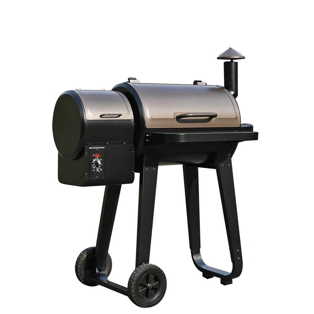 

SELOWO New Deluxe Design of Wood Pellet Smoker Grill Hot sell BBQ Grills with a Trolley Cart for Outdoor Cooking