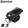 Solar Energy USB Rechargeable 2 in 1 Bicycle Safety Warning Lamp Cycling Bike LED Front Light Waterproof Headlight Black/White