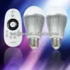 2pcs 2.4G LED wifi light bulb with 1pcs touch screen Remoter,color temperature and brightness adjustable