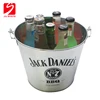 Manufacturer galvanized iron custom champagne cooler holder or beer metal tin ice bucket with for bar accessories table use
