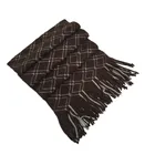 100% acrylic woven plaid tassel scarf girls winter knitted knit scarf